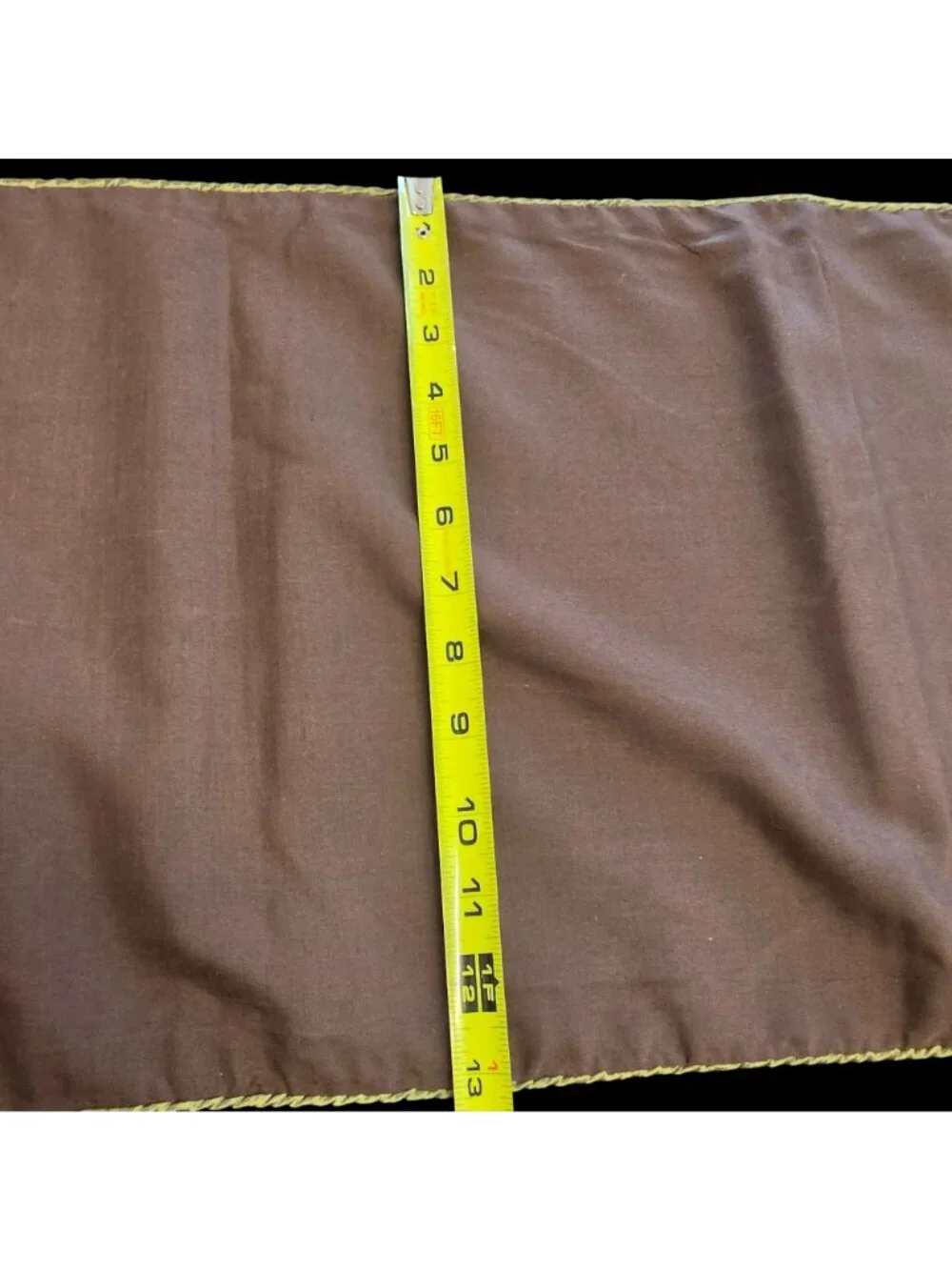 Vtg Fall Autumn Silky Satin Table Runner Embroidered Leaves Vines Tassels 80